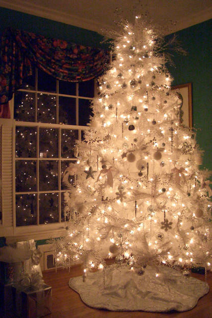 off white christmas tree